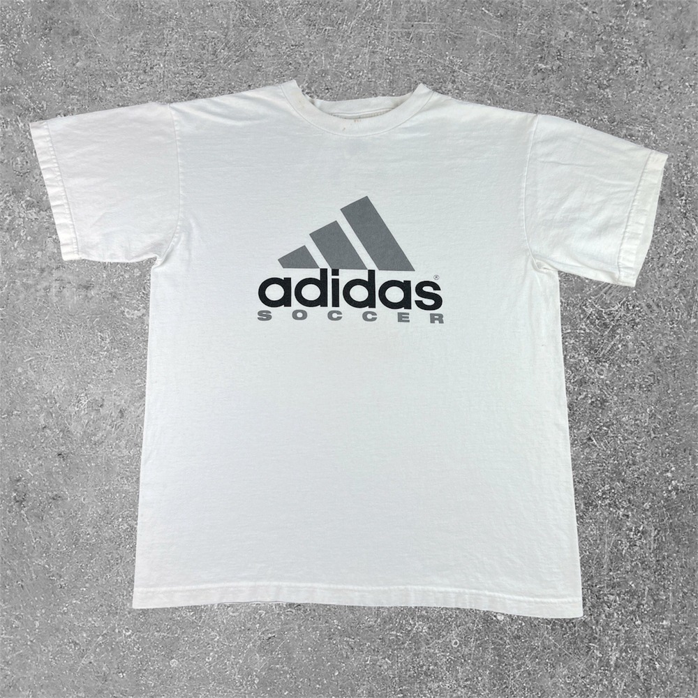 Adidas Soccer‎ T-Shirt Mens Small Oversized White Vintage 90s Northwestern USA